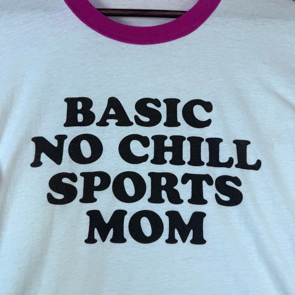 Camp Collection Red and White Woman’s Graphic Tee Basic No Chill Sports Mom Med - Picture 2 of 8